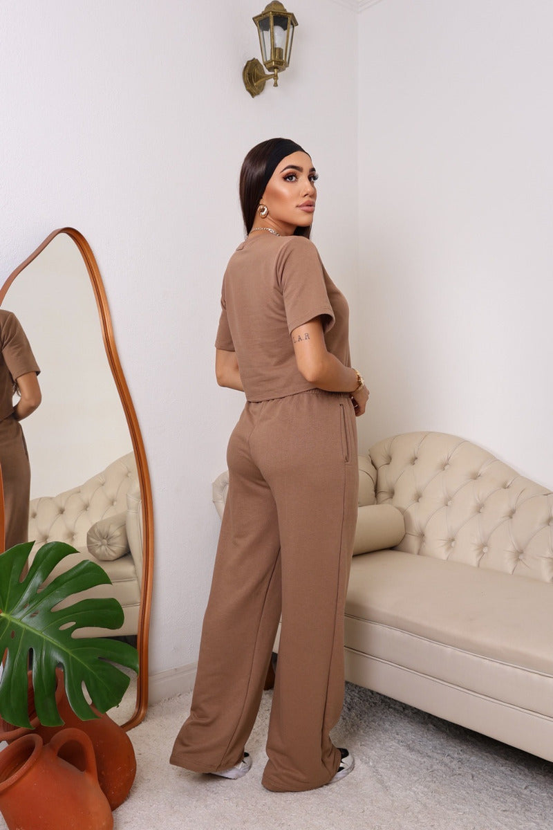 Conjunto Calça E Blusa Moletom Estilo Moderno Casual
