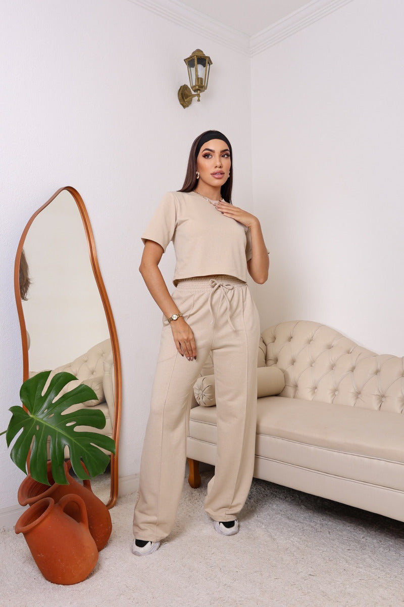 Conjunto Calça E Blusa Moletom Estilo Moderno Casual