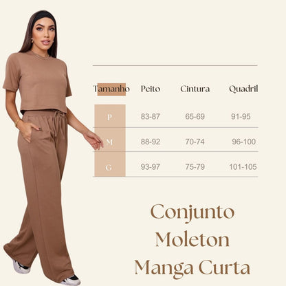 Conjunto Calça E Blusa Moletom Estilo  Moderno Casual