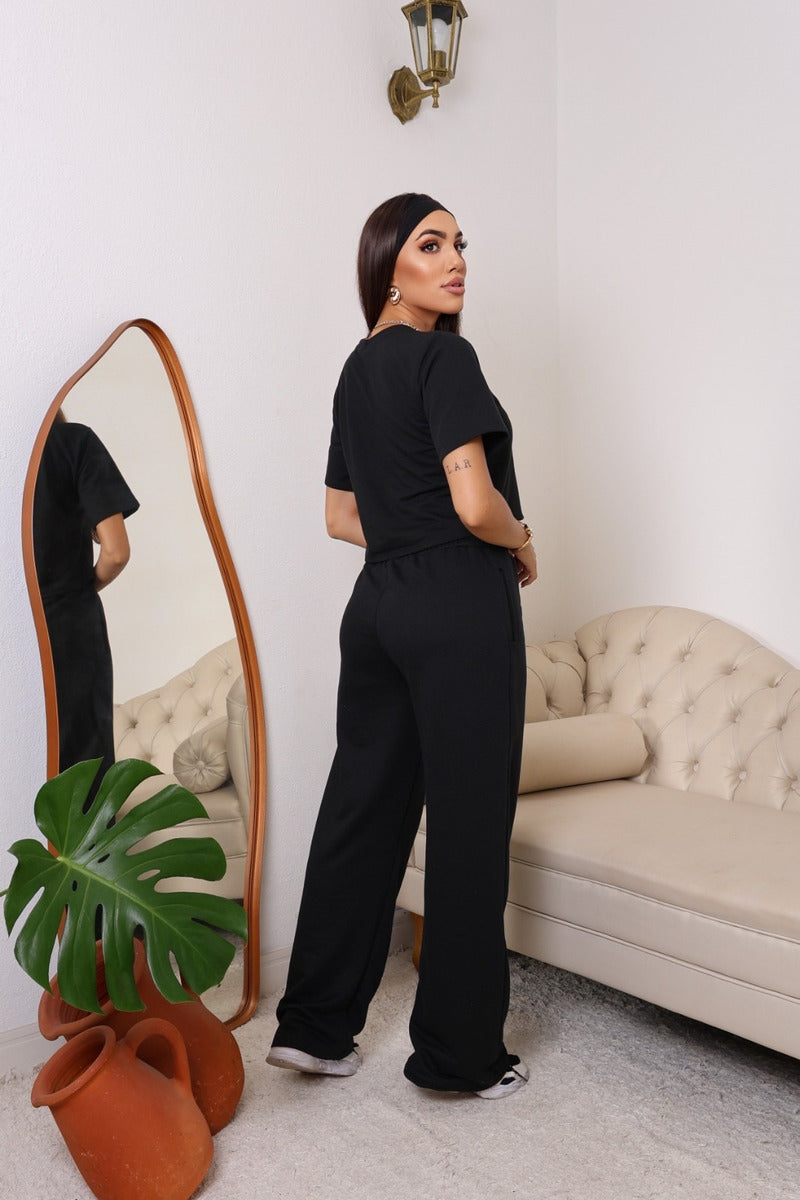 Conjunto Calça E Blusa Moletom Estilo  Moderno Casual