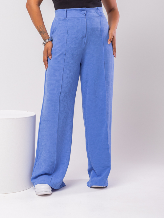 Calça Feminina Plus Size Pantalona Básica Wide Leg Duna